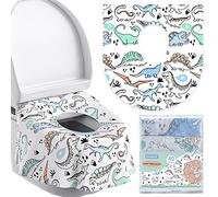 YIHATA 40 Pezzi Copriwater USA e getta per bambini e adulti Coprisedili Monouso per WC Pubblico, Portatile accessori da viaggio universali per l'addestramento al vasino, avvolti singolarmente