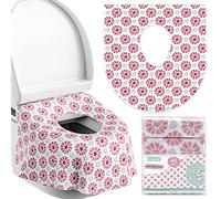 YIHATA 40 Pezzi Copriwater USA e getta per bambini e adulti Coprisedili Monouso per WC Pubblico, Portatile accessori da viaggio universali per l'addestramento al vasino, avvolti singolarmente