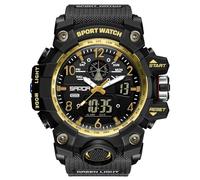 Yihou Orologio da polso da uomo, militare, sportivo, elettronico, tattico, militare, con cronometro, impermeabile, digitale, 3169_oro