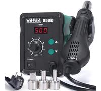YIHUA 858D Stazione dissaldante ad aria calda 700W per saldante e dissaldante SMD con temperatura e volume d'aria regolabile, controllo di temperatura PID, funzione di avvio/arresto automatico