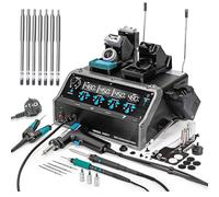 YIHUA 948D-V 5-IN-1 Stazione di Microsaldatura, Rework ad Aria Calda e Dissaldatura con Saldatore per Microsaldatura C210, Saldatore a Pinzette Termica, Dissaldatura, Penna ad Aria Calda(EU Plug)