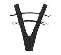 Yihuimin Donna Costume da Bagno Intero Bikini Reggiseno Seno Nudo Abbigliamento Notturno Perizoma Corda Camicia da Notte Babydoll Set Lingerie Donna Provocante Nero Taglia Unica
