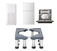 YiHYSj Base per lavastoviglie a 12 Piedi Altezza 19-22 cm Carico Orso 200 kg Base per Lavatrice pers Frigorifero Asciugatrice e Congelatore Lunghezza Regolabile 45-70 cm, Grigio