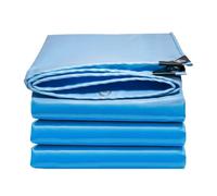 YiHYSj Telo Impermeabile da Esterno 5x8 mt Telone Occhiellato in PVC Rinforzato Antistrappo 330gr/m² Telo Protettivo Multiuso per Barche Legno Piscina Mobili da Giardino Auto Blu