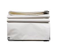 YiHYSj Telo Impermeabile Esterno 5x8m Fissaggio Facile con Occhielli in Alluminio Telone PVC Protettivo in Tessuto Telo Protettivo Multiuso per Barche Legno Piscina Bianco