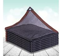 YiHYSj-Telo Ombreggiante con occhielli 7mx6m Rete ombreggiantes 55% UV Perforato per garantire traspirabilità per Esterno Serra Balcone Giardino Piante-nero