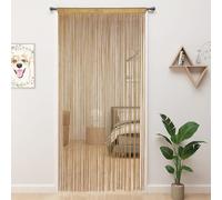 YIIBAII Tenda con perline per porte e finestre, adatta per decorazione interna e divisorio armadio (ecru, 99 x 200 cm)