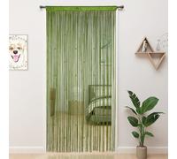 YIIBAII Tenda con perline per porte e finestre, adatta per decorazione interna e divisorio armadio (verde, 99 x 200 cm)