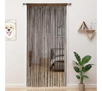 YIIBAII Tenda con perline per porte e finestre, adatta per decorazione interna e divisorio dell'armadio (caffè, 99 x 200 cm)