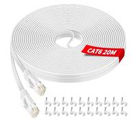 YIIFELL Cavo Ethernet 20 Metri, Cavo LAN Cavo Ethernet Cat 6 Ethernet Cable Cavo di Rete Cavo Internet con Connettori RJ45 per Router, Switch, Modem, PS5/PS4, Smart TV, Xbox