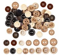 YiiHHooN 150 Pezzi Bottoni in Legno per Fai da Te, Bottoni in Cocco e Bottoni da Cucire, Bottoni Vintage Marroni in Guscio di Cocco per Cardigan e Maglioni DIY Progetti Fai da Te