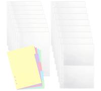 YiiHHooN 85 Pezzi Tasche per Raccoglitori A5, Trasparenti Protezioni per Fogli per Layout 1/2, Set in Plastica e Carta di Custodie Trasparenti A5 per Foto Documenti e Cartoline