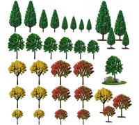 YiiHHooN Alberi Modello, 26 Pezzi Alberi Modellismo in Diverse Dimensioni e Colori, Artificiali Miniature Alberi Modello Misto per Diorama Paesaggi in Scala e Modellini Ferroviari