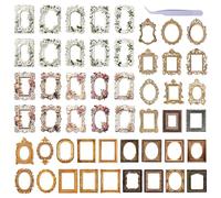 YiiHHooN Cornice in Pizzo Scrapbook, 110 Pezzi Vintage Scrapbooking Cornice, Mini Cornici Pizzo Scrapbook in Rilievo Mini Cornici per Foto Accessori per Journaling Scrapbooking Accessori