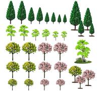 YiiHHooN Mini Alberi Modellini, 26 Pezzi Alberi Modello Misto, Modellismo per Diorama Creazione di Paesaggi in Miniatura Tavoli da Sabbia e Modellismo Ferroviario
