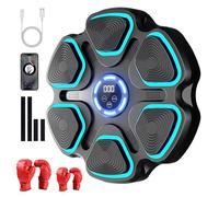 Yiijode Macchina da Boxe Musicale, 2025 Nuova Boxe Musica a Parete con 9 Modalità di Velocità, 11 di allenamento, Conteggio, Bluetooth Music Boxing Machine per Adulti e Bambini (Bambini+Adulti Guanti)