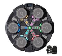 Yiijode Macchina da boxe musicale, LED Boxe Music Boxe con guanti da Boxe, 3 modalità a 11 velocità, conteggio intelligente e modalità Bluetooth, Music Boxing Machine per adulti e bambini (nero)