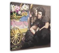 yiili Final Fantasy VII Aerith Gainsborough Poster su tela, decorazione artistica da parete per soggiorno, camera da letto, decorazione con cornice, 30 x 30 cm