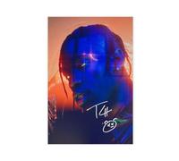 yiili Poster di Travis Scott, poster su tela con musica Rodeo Rapper (2), decorazione per camera da letto, sport, ufficio, stanza, regalo, senza cornice, 30 x 45 cm