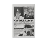 yiili Poster Kendrick Lamar (2) su tela, decorazione artistica da parete per soggiorno, camera da letto, decorazione senza cornice, 30 x 45 cm