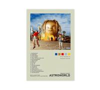 yiili Poster su tela con album di Travis Scott ASTROWORLD, decorazione per camera da letto, sport, ufficio, stanza, regalo, senza cornice, 30 x 45 cm