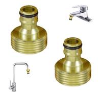 YIIWONI Set di 2 raccordi per rubinetto universali per miscelatore, filettatura interna, adattatore per tubo da giardino, sistemi di irrigazione, raccordo rapido (compatibile con Gardena)