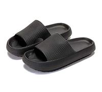 YiJee Ciabatte da bagno da donna estive Cloudyzz ciabatte unisex EVA antiscivolo Cosify nuvole scarpe da bagno Cozislides originali Slippers ciabatte da bagno piattaforma spessa, Nero , 38/39 EU