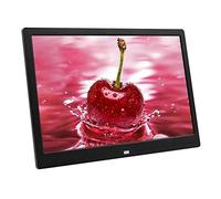 YIJIAN Moda 15.6 Pollici IPS HD LED Touch Control Multimedia Digital Photo Frame Music Video Photo Display Clock Calendar E-Book (Color : Black)