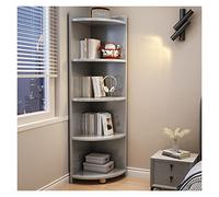 YIJIAN - Vetrina angolare in legno massello, per soggiorno, camera da letto, 5 strati, 30 x 30 x 150 cm, colore: grigio