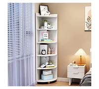 YIJIAN - Vetrina angolare in legno massello, per soggiorno e camera da letto, 6 strati, 30 x 30 x 180 cm, colore: bianco