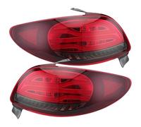 YIJIAVSX Gruppo Ottico Posteriore per Peugeot 206 206CC 2004-2008 1 Coppia di Luci Posteriori A LED Rosse con Indicatori Direzione Dinamici A LED Retromarcia Freno Stop Fendinebbia