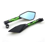 YIJIAVSX Moto Specchietto Specchietto Accessori Moto Specchietto Retrovisore Specchietti Retrovisori in Alluminio CNC per Kawasaki Z900 Z900RS Z800 Z1000 Moto Specchietto(Verde,Long Green)