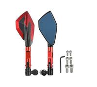 YIJIAVSX Moto Specchietto Specchietto per Ducati per Monster 400/600/900/1100 M400 M900 S4R S4RS S2R 695 S DS Universale Moto Retrovisore Specchietto Laterale Moto Specchietto(B-Red)