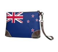 YIJIAYUN Borsa organizer da polso in pelle bovina con stampa bandiera della Nuova Zelanda per eventi serali, appuntamenti, serate, matrimoni