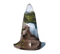 YIJIAYUN Elegante e confortevole mantello con cappuccio con stampa del Glacier National Park per adolescenti, eccellente per eventi a tema e uso quotidiano