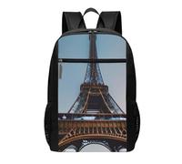 YIJIAYUN Zaino con stampa Torre Eiffel di Parigi da 43,2 cm, per la scuola e l'esterno, per uomini e donne.
