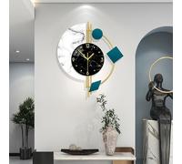 YIJIDECOR Grandi orologi da parete silenziosi, moderni, a batteria, senza ticchettio, per camera da letto, ufficio, cucina, casa, decorazione in metallo e vetro, orologio da parete al quarzo per