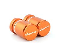 YIJIEBAO Accessori moto CNC Tappi stelo valvola pneumatici ruota Coperchi ermetici adatti for Varadero XL1000 XL125 XL 1000 125 1999-2013(Orange)