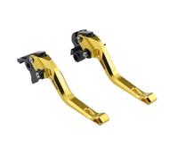 YIJIEBAO Adatto for 675 STREET TRIPLE R STREETTRIPLE RX 2009-2016 Moto CNC Accessori Leve Freno Frizione Set Maniglia Corta Freno Frizione Moto(B-Gold)