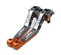 YIJIEBAO Adatto for Bajaj Pulsar 200 NS/200 RS/200 A Accessori for moto CNC Leva freno frizione pieghevole estensibile regolabile con logo Freno Frizione Moto(B)