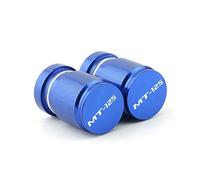 YIJIEBAO Con logo Accessori in alluminio for motocicletta CNC Copertura for tappo stelo valvola pneumatico ruota adatta for YAMAHA MT125 MT 125 MT-125 2014-2021 2022 2023(Blue)
