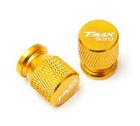 YIJIEBAO Misura for YAHAMA TMAX TMAX530 530 Accessori moto Coppia Alluminio Veicolo Ruota Pneumatici Tappi stelo valvola Coperture universali con logo(Gold)