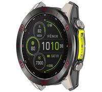 Yikamosi Acciaio inossidabile Anello della lunetta Accessory,Bezel Ring Adhesive Cover Anti graffio e protezione dalle collisioni Compatibile con Garmin Tactix 8 51MM SOLAR,Nero/Rosso