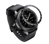 Yikamosi Acciaio inossidabile Anello della lunetta Compatibile con Samsung Galaxy Watch 42MM,Bezel Ring Adhesive Cover Anti graffio e protezione dalle collisioni per Galaxy Watch Accessory,Nero-F