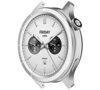 Yikamosi Acciaio inossidabile Anello della lunetta Compatibile con Xiaomi Watch S4/Watch S3,Bezel Ring Adhesive Cover Anti graffio e protezione dalle collisioni per Mi Watch S4 Accessory,Argento