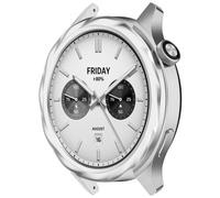 Yikamosi Acciaio inossidabile Anello della lunetta Compatibile con Xiaomi Watch S4/Watch S3,Bezel Ring Adhesive Cover Anti graffio e protezione dalle collisioni per Mi Watch S4 Accessory,Fili Argento