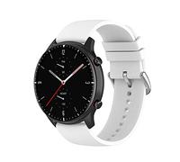 Yikamosi Cinturino Compatibile con Amazfit GTS 3/GTS 2,20MM Sgancio rapido Silicone Chiusura in acciaio inossidabile Cinturino di Ricambio per Amazfit GTS 3/GTS 2/GTS 2e,Bianca