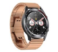 Yikamosi Cinturino Compatibile con Honor Watch GS 3i/3 per Donne e Uomini - Sgancio Rapido in Acciaio Inossidabile Metallo di Ricambio, Oro Rosa