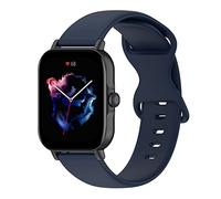Yikamosi Compatibile con Amazfit Active Cinturino per Donne e Uomini,20MM Sgancio Rapido Silicone Chiusura in acciaio inossidabile Cinturino di Ricambio per Amazfit Active,Blu Notte