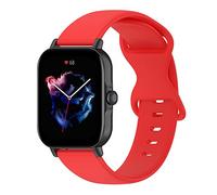 Yikamosi Compatibile con Amazfit Active Cinturino per Donne e Uomini,20MM Sgancio Rapido Silicone Chiusura in acciaio inossidabile Cinturino di Ricambio per Amazfit Active,Rosso